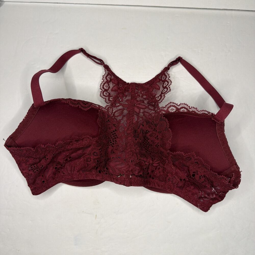 Auden Women’s 34C Bra The Daydreamer Push-up Lace Burgundy Teal Brown Padded - Picture 3 of 11